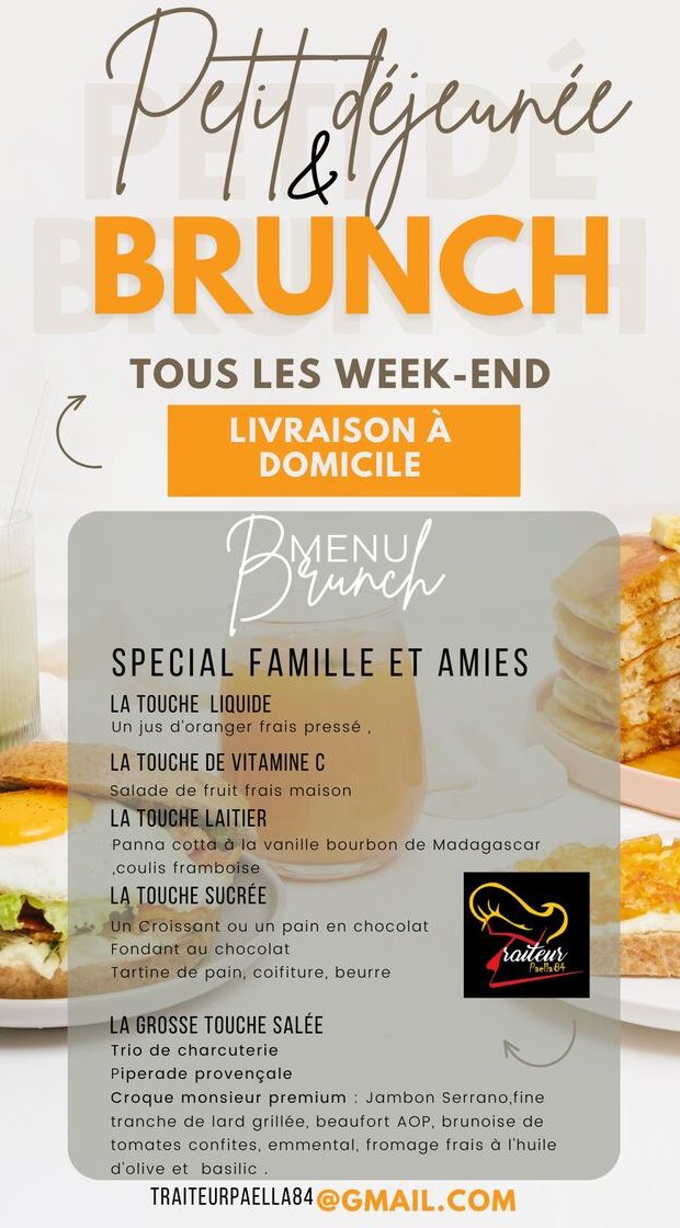 menu brunch dans le vaucluse